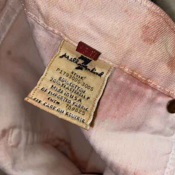 7 For All Mankind Brown Custom Tie Dye Skinny Jeans Women's Size 30 - Picture 10 of 11